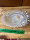 Beautiful iridescent glass bowl has a ruffled edge and swirl pattern. — photo 6