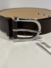 Banana Republic Women's Genuine Leather Buckle Waist Belt Brown Size Medium