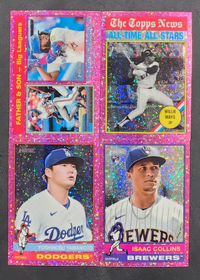 2025 Topps Heritage Chrome PINK SPARKLE Parallels You Pick - 2 Card Minimum