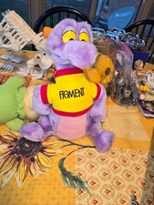 Disney Figment 11" Epcot Dragon Purple Plush Animal Disneyland Walt Disney
