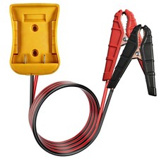 Car Jumper Cables with De-Walt 20V Battery Adapter Compatible Silicone Leads