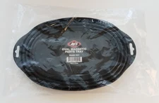 AFF 921 Retractable Magnetic Parts Oval Tray, 12" L x 9" W, Black