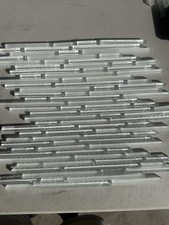 White Forster and Clear Mixed Glass Mosaic Tiles Kitchen Backsplash 12x12 Inch
