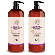 Soapbox Biotin Shampoo & Conditioner Set 2x1L Vegan Collagen Sulfate Free