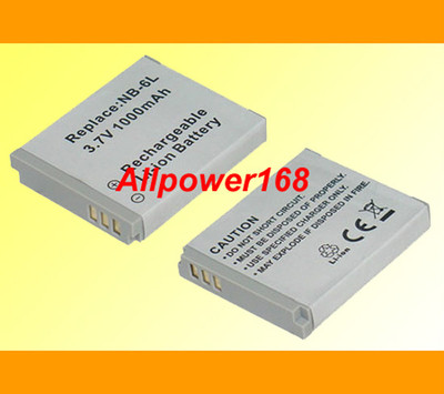 Battery for NB-6L Canon PowerShot SX240 HS SX260 HS ELPH 500 HS Digital Camera