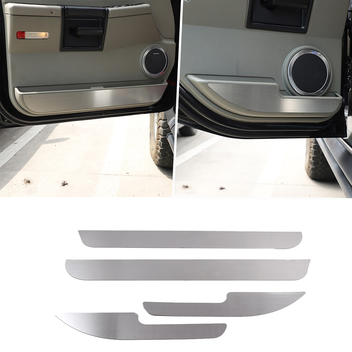 For Hummer H2 Front &Rear Door Panel Pocket DELETE Set 2003 2004