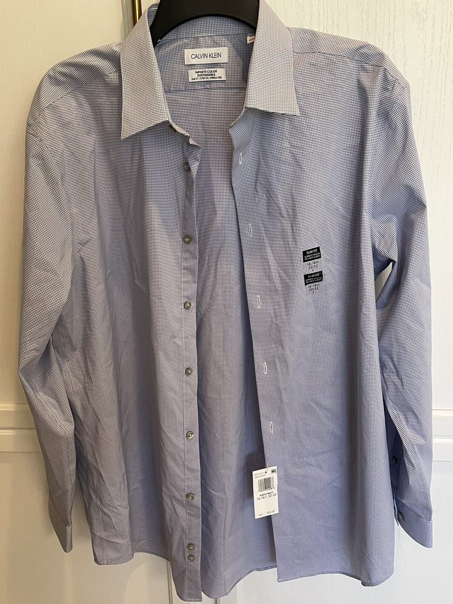 calvin klein men's infinite color sustainable slim fit dress shirt Calvin Klein Men's Infinite Color Regular-Fit Dress Shirt