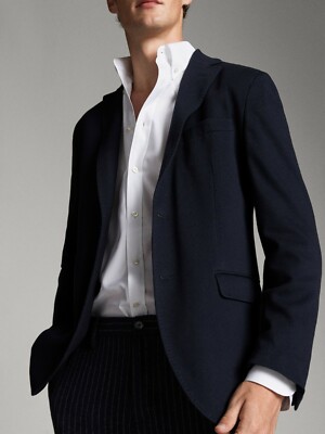 massimo dutti navy coat