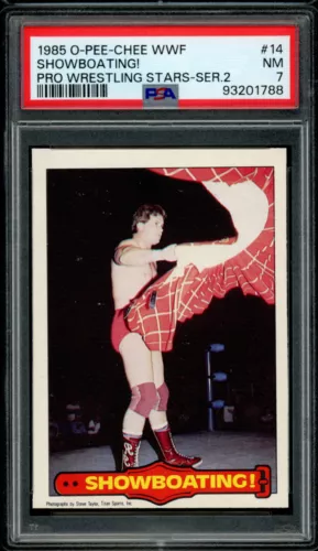 1985 TOPPS OPC O-Pee-Chee #14 Showboating Roddy Piper RC WWF Wrestling PSA 7 NM