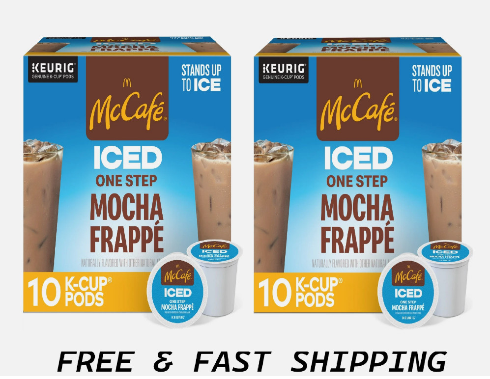 McCafe ICED One Step Mocha Frappe, Keurig Single Serve 20 Count Total(Pack Of 2)
