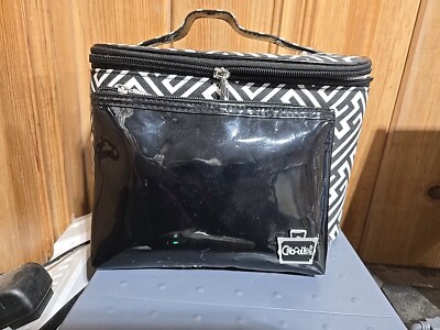 Caboodles Soft Side Piece Make Up Cosmetic Bag Set Black