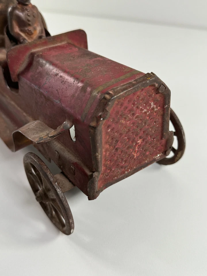 Antiguo camión de juguete 1909 Tin Fire motor 15" escalador de colinas schieble keystone clark Foto 4 de 4