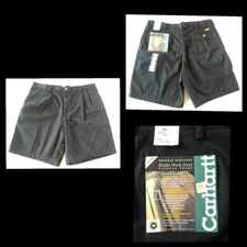 Carhartt Khaki Pleated Front Work Short NWT Men's Size 40 Black INV#J1249