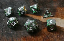 Verdant Storm Metal Dice Set Poly RPG DnD Dungeons Dragons d20 AD&D