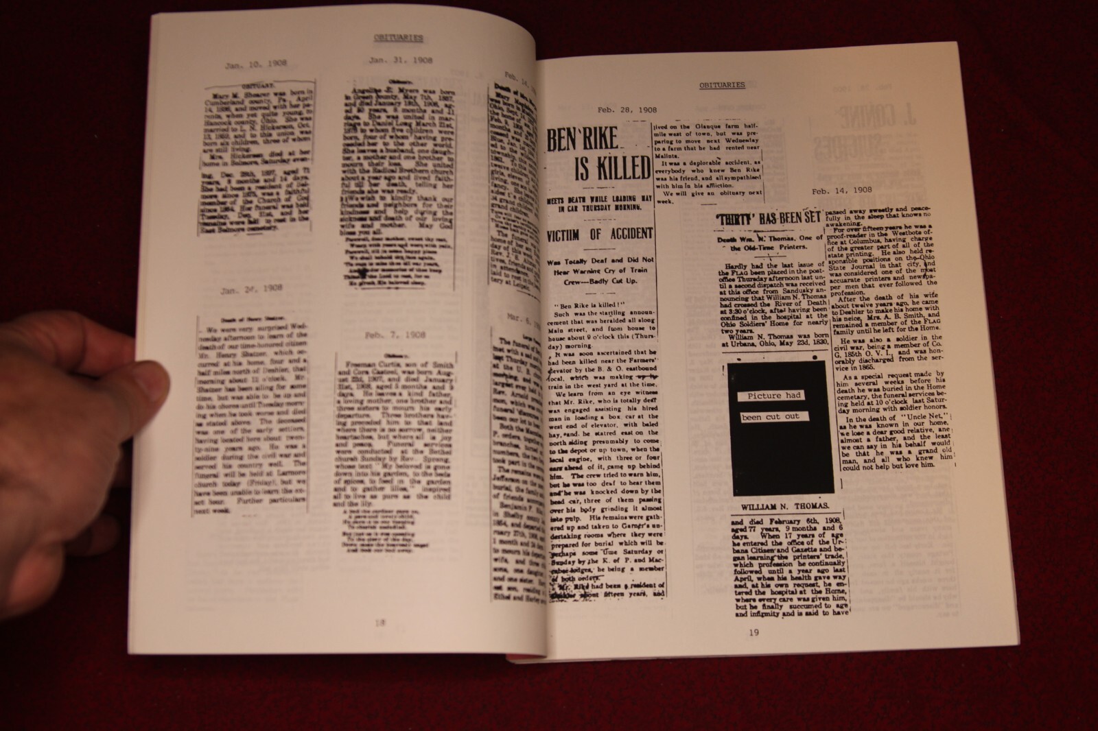 Obituaries Take From The Deshler Flag, Deshler Ohio 19061912 Volume 1I