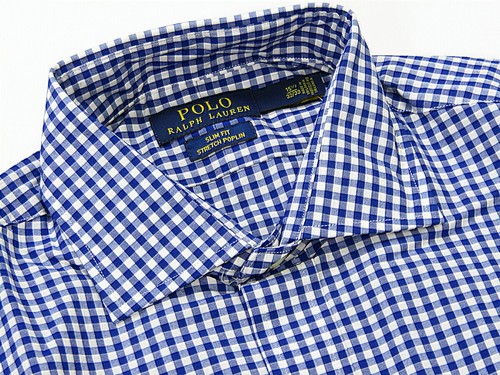 Polo Ralph Lauren Slim Fit Stretch Poplin Button-Down Gingham Print Shirt - Blue - Afbeelding 3 van 3