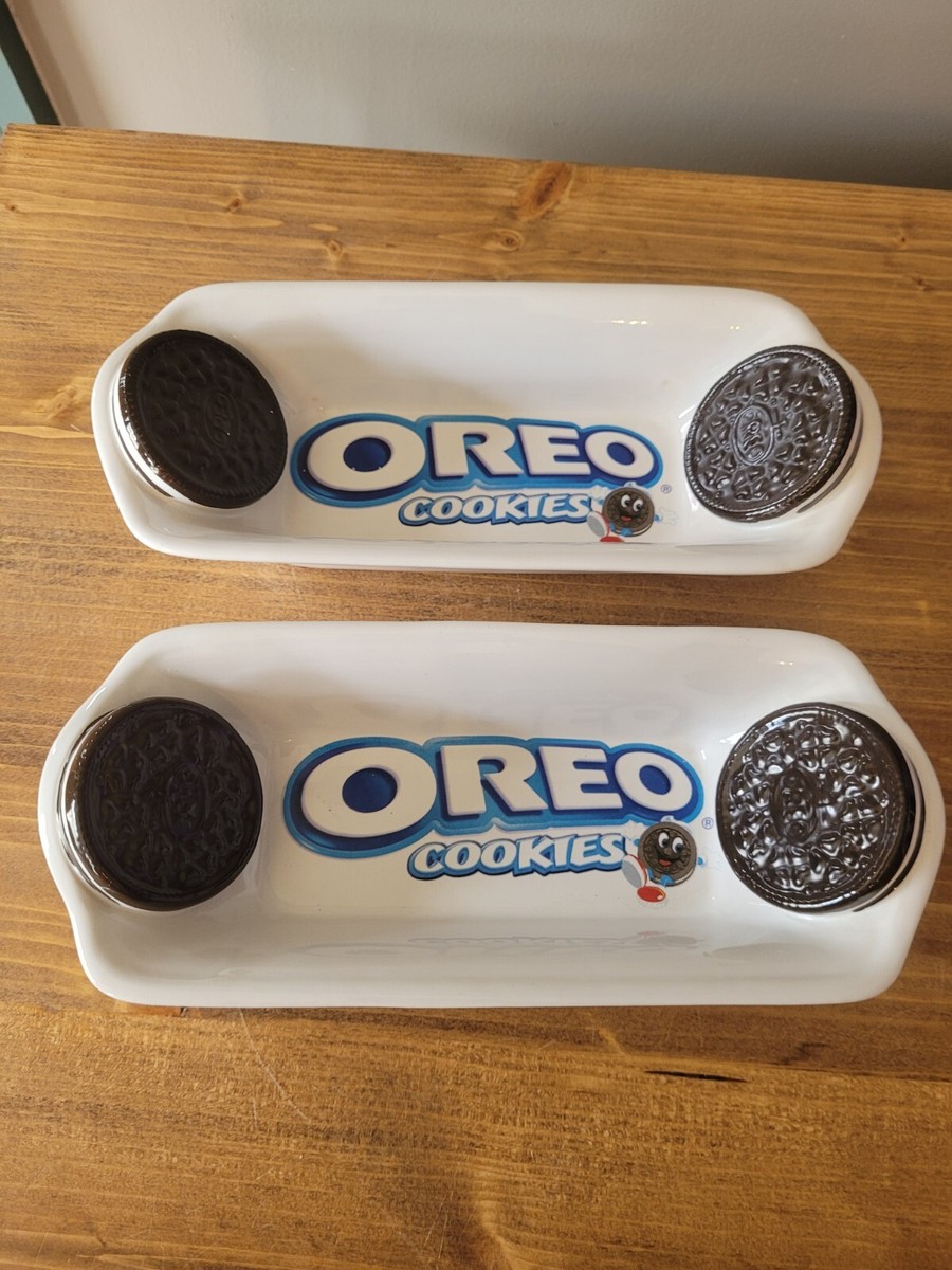 Set Of 2 OREO Cookies Ceramic Dish Cookie Tray Snack Bowl | eBay