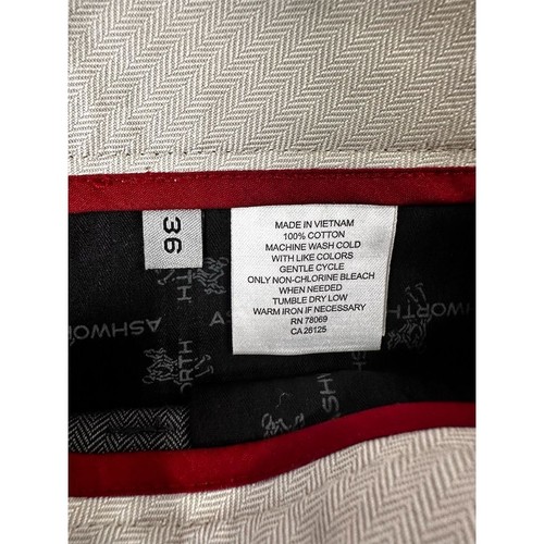 Ashworth Men's Charcoal Black Bermuda Shorts Size 36 Casual Textured - Picture 6 of 9