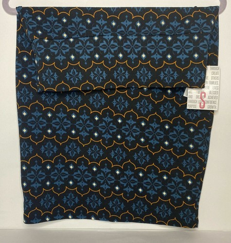3 New Lularoe Skirts Small (2 Azure?) Solid Coral, Pastel & (Cassie) Blue Design - Picture 4 of 4