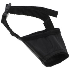 1PC Black Puppy Muzzle Walking Puppy Muzzle Adjustable Anti-Barking Doggy Muzzle