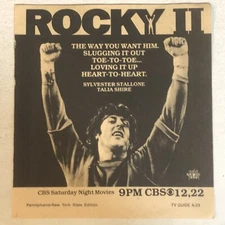 Rocky 2 Movie Print Ad Advert Sylvester Stallone Carl Weathers Talia Shire Tpa2