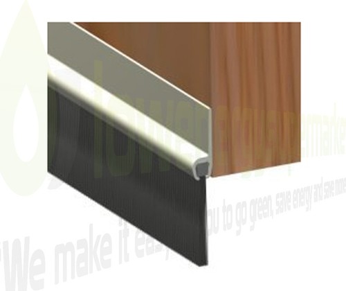 Door Draught Excluder Brush Strip Bar 25 mm Stormguard Heat Seal Energy Savings - Picture 2 of 18