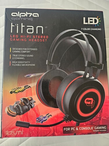 Alpha Gaming Titan LED RGB HI-FI Stereo Gaming Headset for PC & Console Gaming