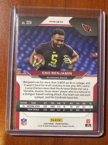 2020 Panini Prizm Green Prizm Eno Benjamin Rookie No. 324 + Base Cards - Picture 2 of 4