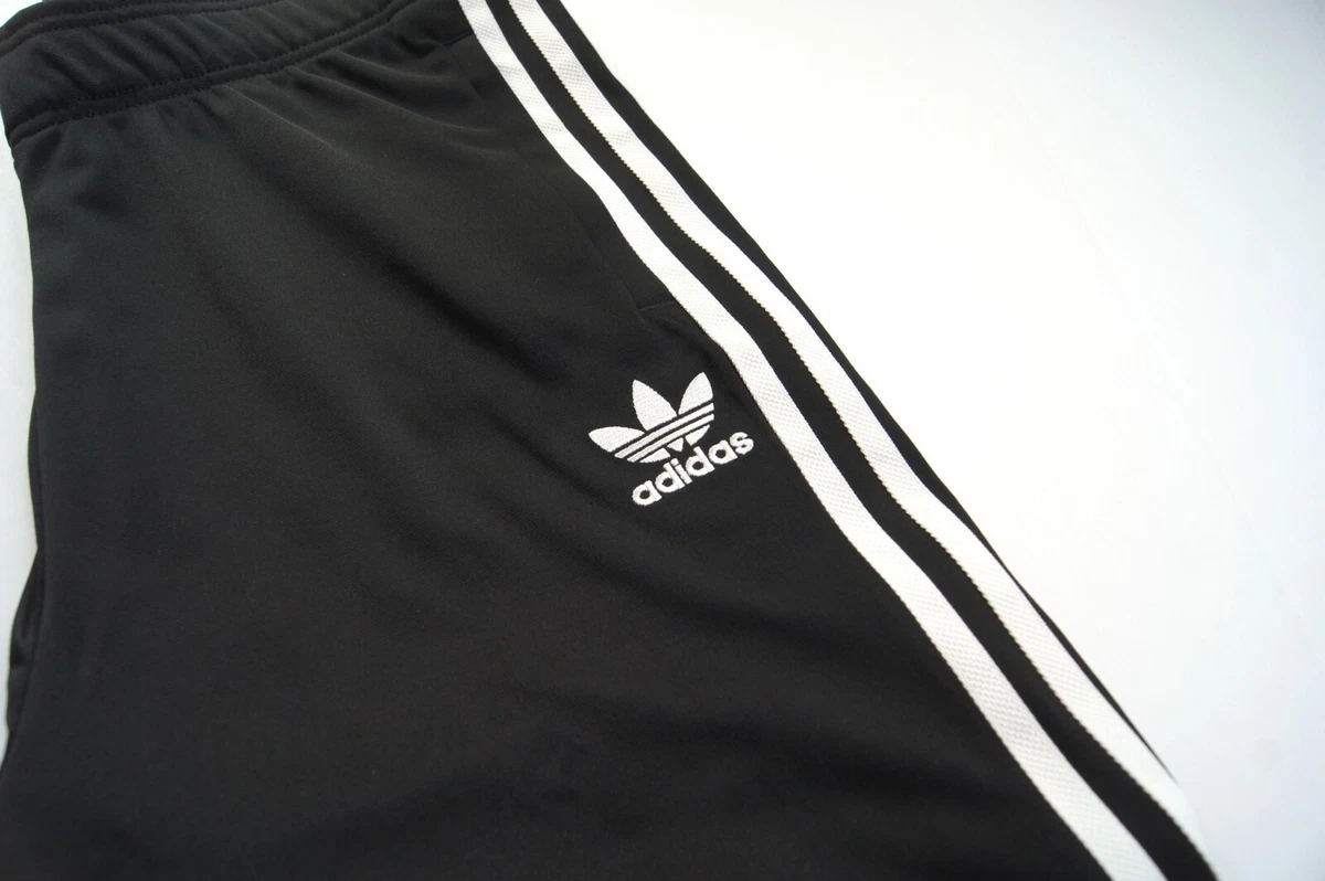 ADIDAS ORIGINALS Big Boys Black Superstar Track Pants NEW NWT