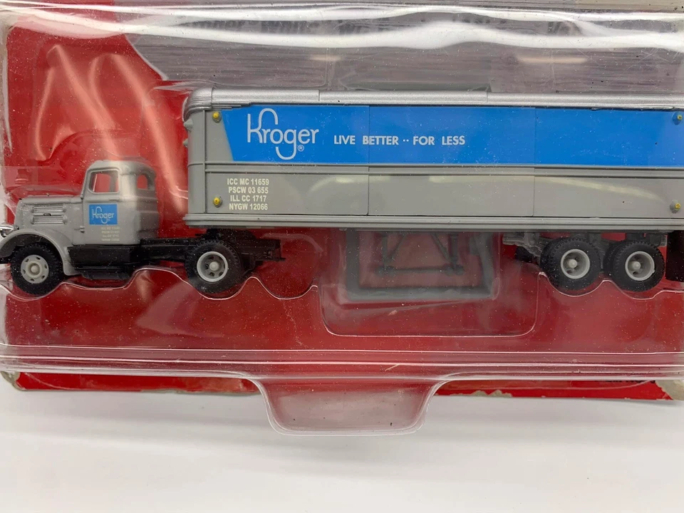 CMW Mini Metals HO 1:87 #31143 Kroger White WC Tractor/ 32' Aero Van Trailer Set - Image 3 of 4