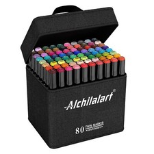 80-Colors Alcohol Based Markers Alcohol Markers Set Dual Tip Alcohol Sketchin...