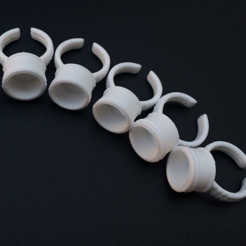 100× Disposable Pigment Ink Holder Ring Cups For Permanent Makeup Tattoo Eyebrow - Picture 7 of 10