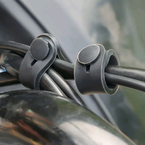 Black Rubber Band Motorcycle Parts For Frame Securing Cable Ties Wiring Harness - Imagen 4 de 12