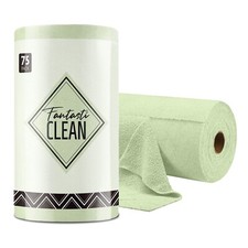 Microfiber Cleaning Cloth Roll -75 Pack, Tear Away Towels, 12" x 12", Reusabl...