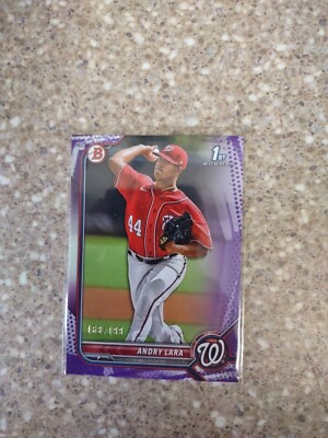 2022 Bowman Paper Purple Pattern Andry Lara Nationals #BP-70 /199