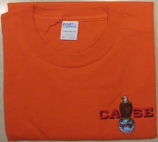 Case Eagle Embroidered Mens 100% Cotton S/S T-shirt (2 colors)