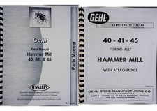 Catálogo manual de piezas de molino de martillos Gehl 40 41 45