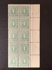 52776 US Stamp Revenue BOB Wines Rare Margin Block 10 Sc# RE3 MNHOG Fresh See P