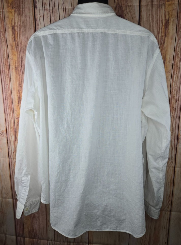 Polo Ralph Lauren XXL White Cotton Sail Type I Shirt Rare Inside