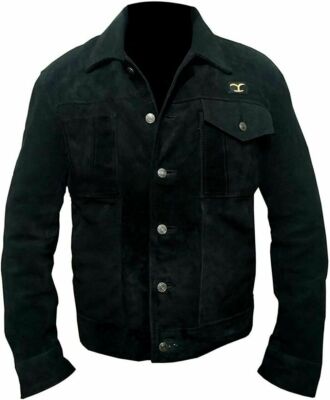 Herren Yellowstone Echt Wildleder Leder Bomber Klassisch Wheeler Cowboy Biker Jacke