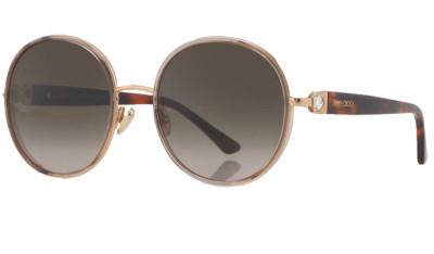 JIMMY CHOO PAM/S 001Q HA Gold Brown / Brown Gradient 57-20-140 Sunglasses New...