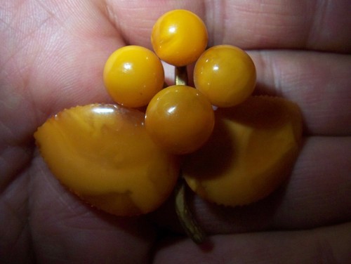 Hochfeine Jugendstil Bernstein Brosche Honig-Bernstein Butterscotch Amber - Picture 3 of 8