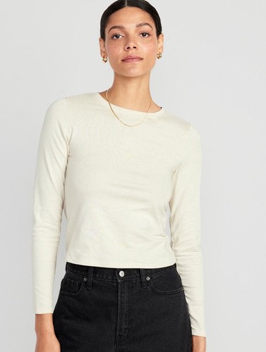 Old Navy Women's Size 3X ~ Wishbone Long-Sleeve Crew Neck Bestee T-Shirt Tee NWT