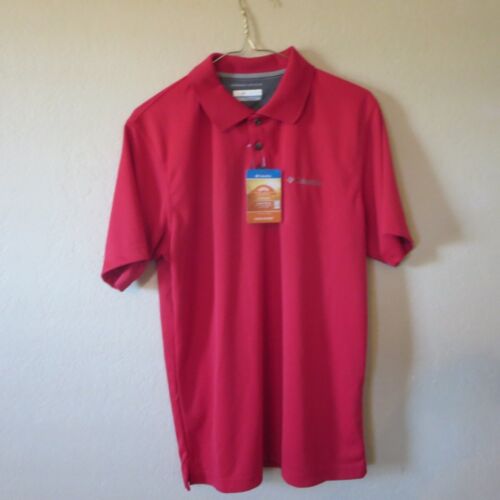 COLUMBIA Golf Omni-Wick Polo Shirt Red ~ SZ SMALL New