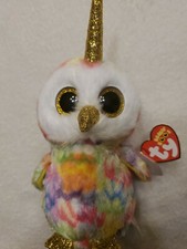  Ty Beanie Boos - ENCHANTED the Unicorn Owl / Uniowl (6 Inch) 2018 NEW - MWMT