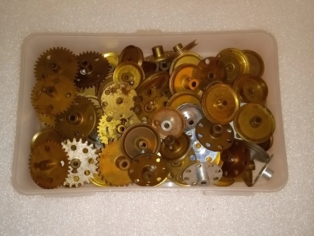 75 pc Vintage Erector Set Lot Gears Pulleys etc eBay