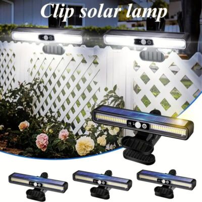4 Pcs Clip On Solar Motion Lights Outdoor Waterproof, Solar Fence Lights HOT--