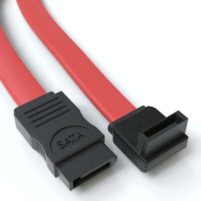 SATA 3Gb/s Verbindungskabel, L-Winkel, rot, 1m