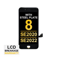 Premium LCD Screen with Steel Plate for iPhone 8 / SE 2020 / SE 2022 - Black