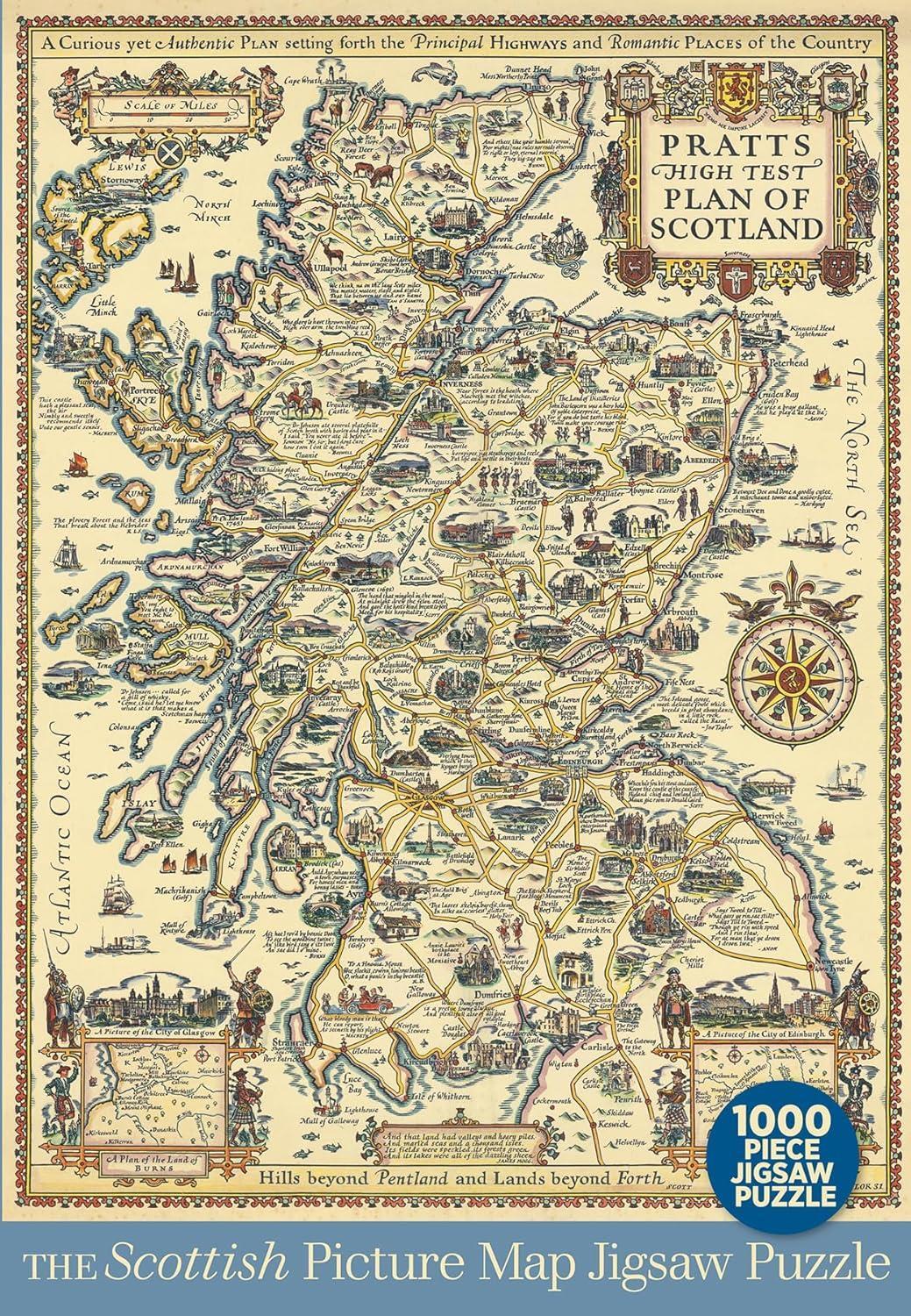 The Scottish Picture Map Jigsaw by A.E Taylor